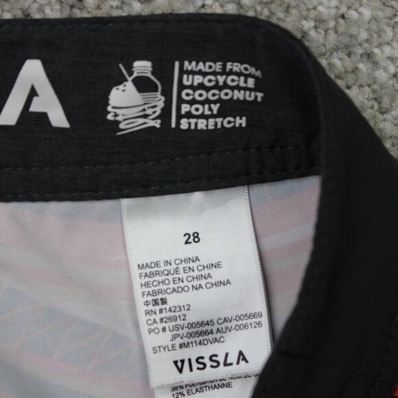 Vissla Dredges Boardshorts Mens 28 Orange & Blue Swim Trunks Drawstring Stretch - Picture 11 of 14